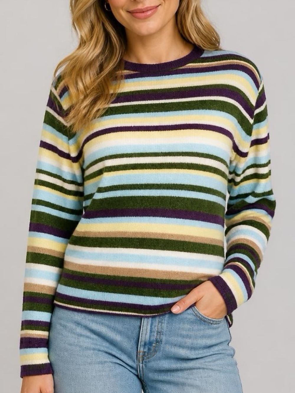 Eastern Mountain Sports Wool-Blend Striped Sweater